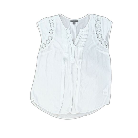 'A Pea In The Pod' White Flowy Maternity Blouse - Women's Large - Picture 2 of 8